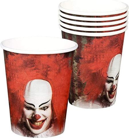 Horror Clown Paper Cups (Pk 6) 5865C