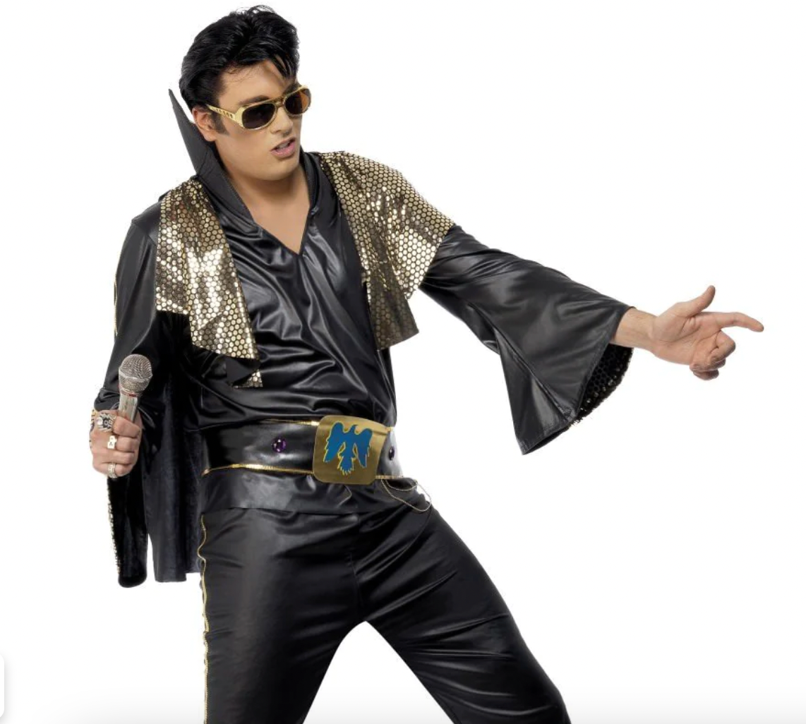 Elvis Costume, Black & Gold