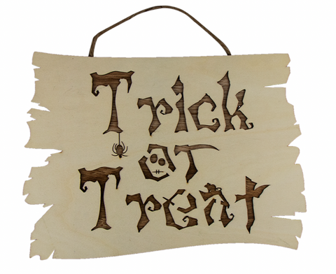 Halloween Wooden Hanging Sign 30x22.5cm