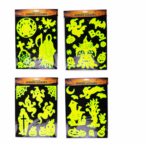 Glow In The Dark Halloween Window Stickers