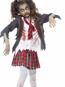 Zombie School Girl Child Costume