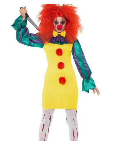 Classic Horror Clown Lady Costume