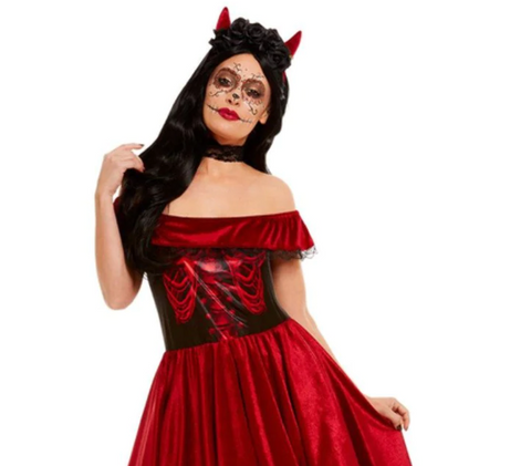 Day Of The Dead Devil Costume, Womens