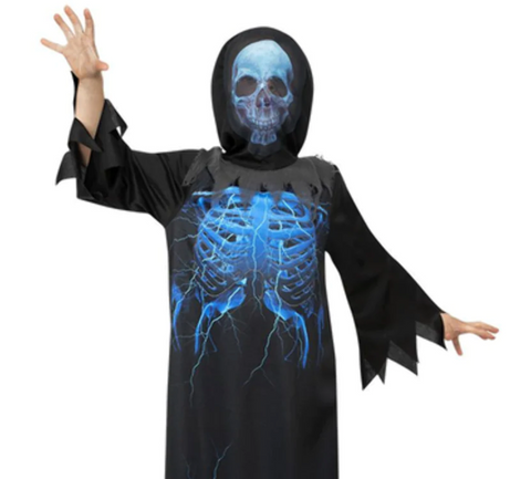 Midnight Skeleton Reaper Costume SMALL