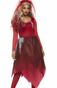 Graveyard Bride Costume, Red