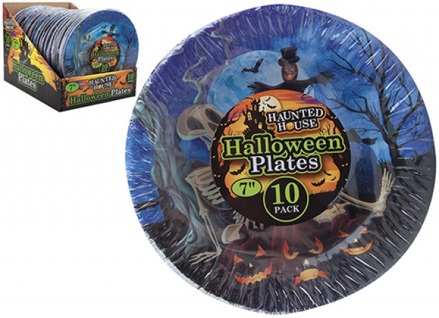 HALLOWEEN PAPER PLATES 7" 10 PACK