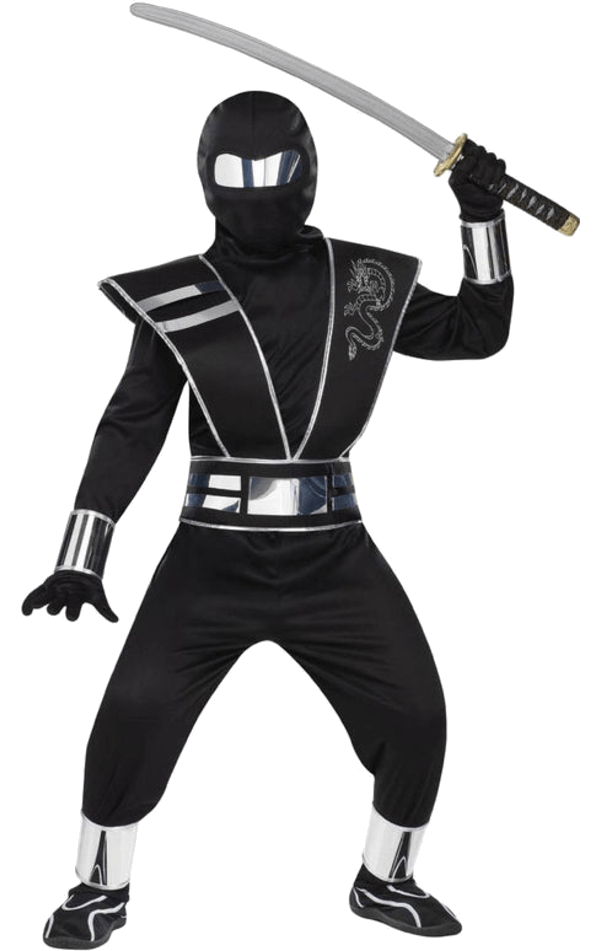 Child Silver Mirror Ninja Costume - Small