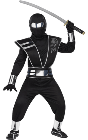 Child Silver Mirror Ninja Costume - Small