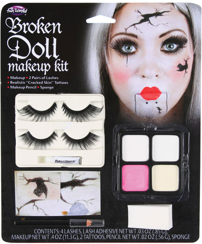 Broken Doll Face Make-Up Kit - Trick Or Treat Halloween Stores