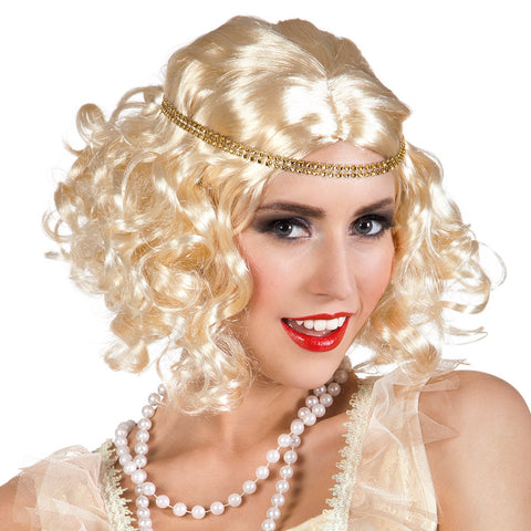 Blonde Flapper Wig With Headband - Trick Or Treat Halloween Stores