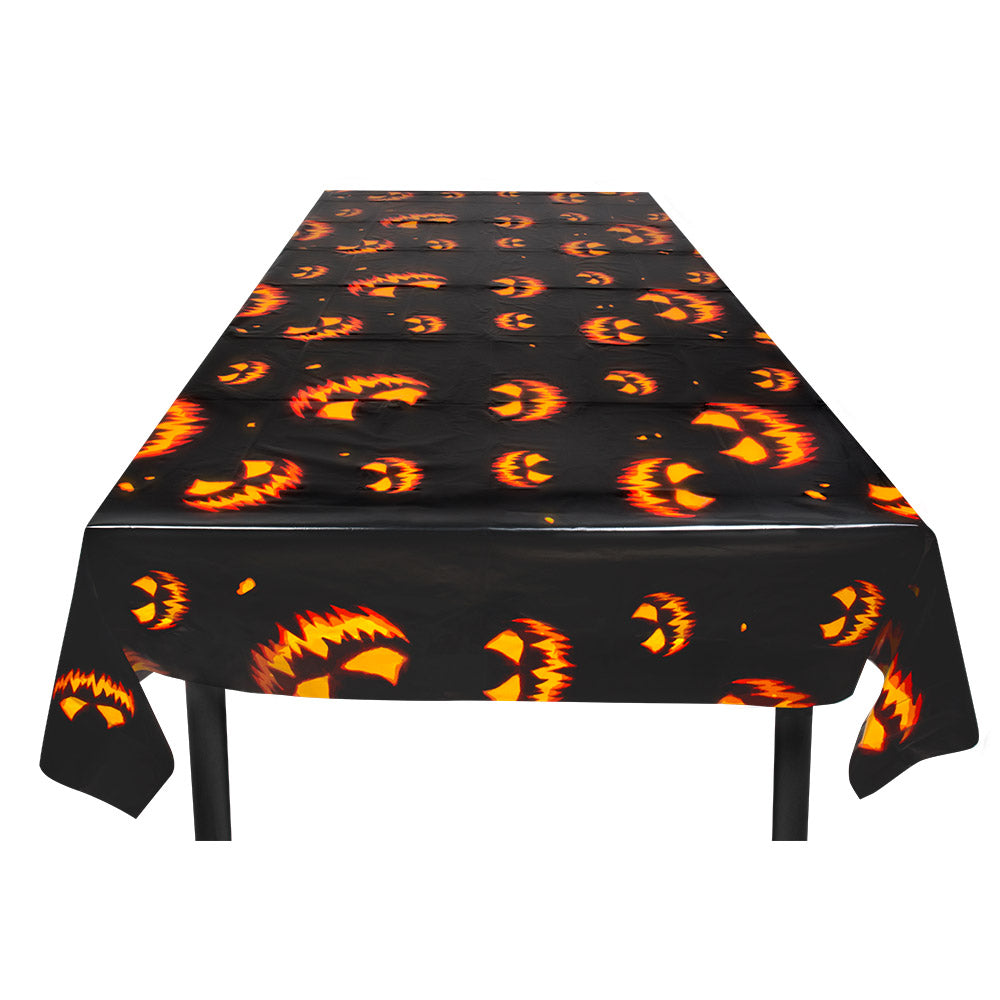 Creepy Pumpkin Halloween Tablecloth - Trick Or Treat Halloween Stores