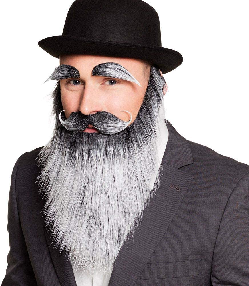 Old Man Beard With Eyebrows And Moustache - Trick Or Treat Halloween Stores