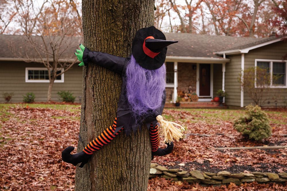 Wrong Way Witch Tree Hugger - Trick Or Treat Halloween Stores