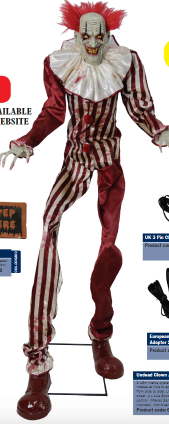 Undead Clown Animated Figure