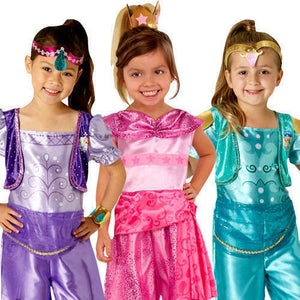 Shimmer & Shine Girls Genie Kids Fancy Dress Costume